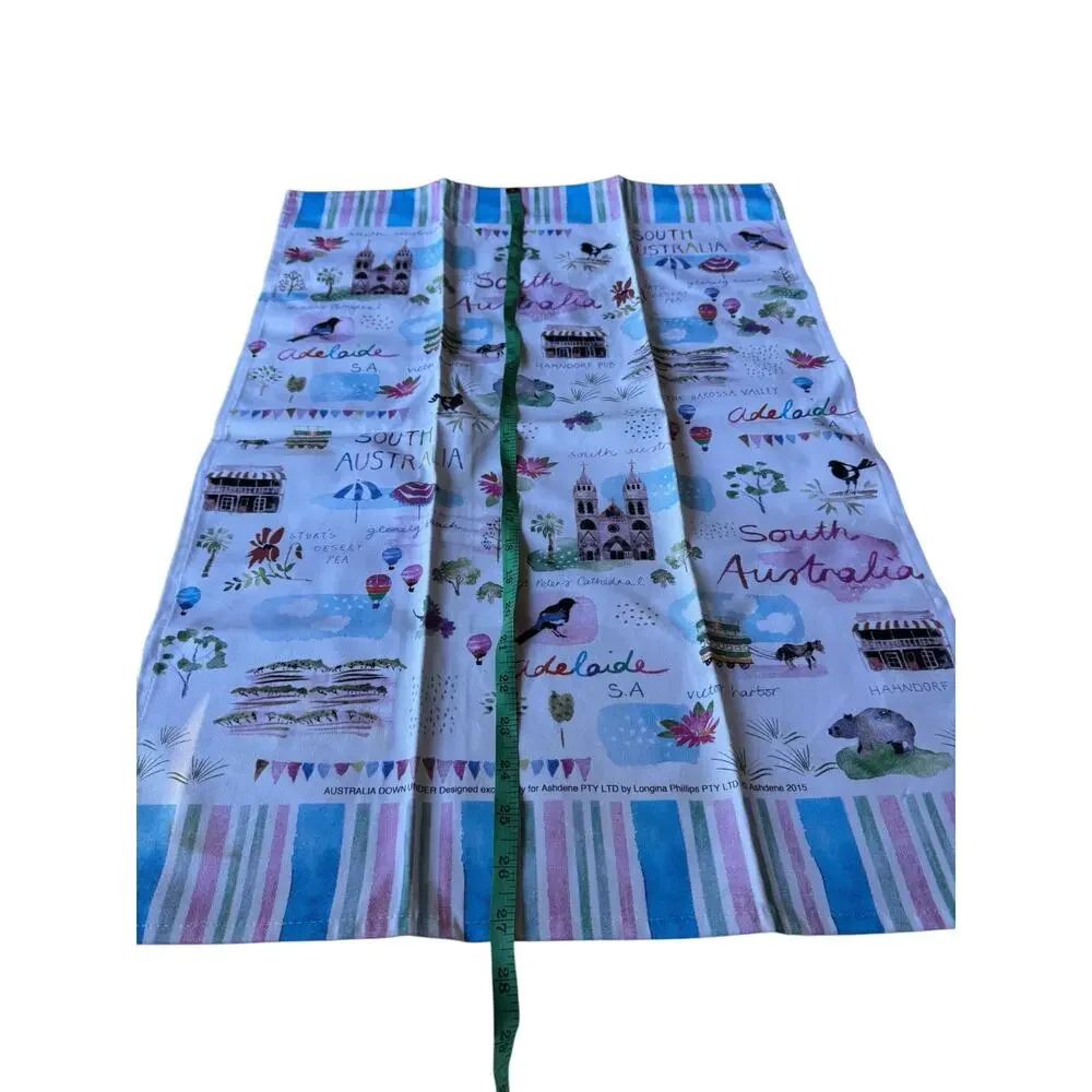 South Australia Print Tea Towel *NEW* ASHDENE Longina Phillips Beach Koala Trees